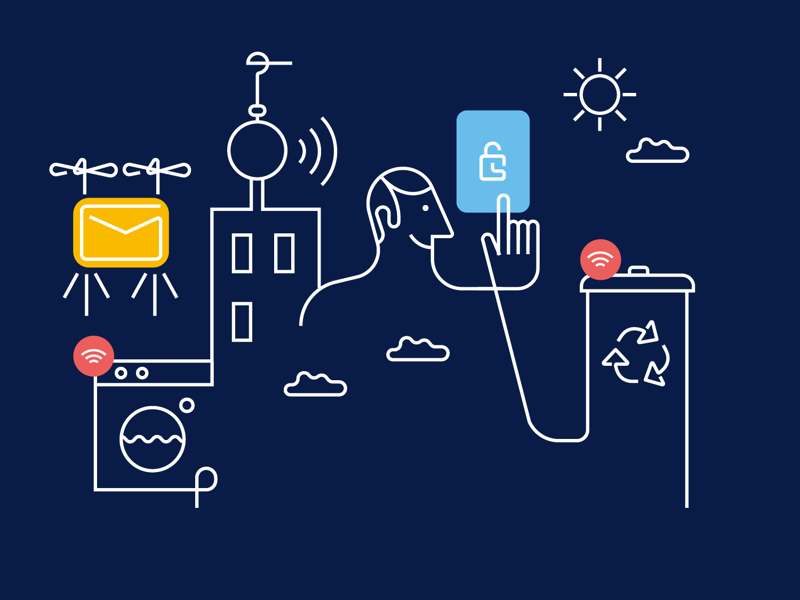 Överblick av energiförbrukning i brf. Illustration.