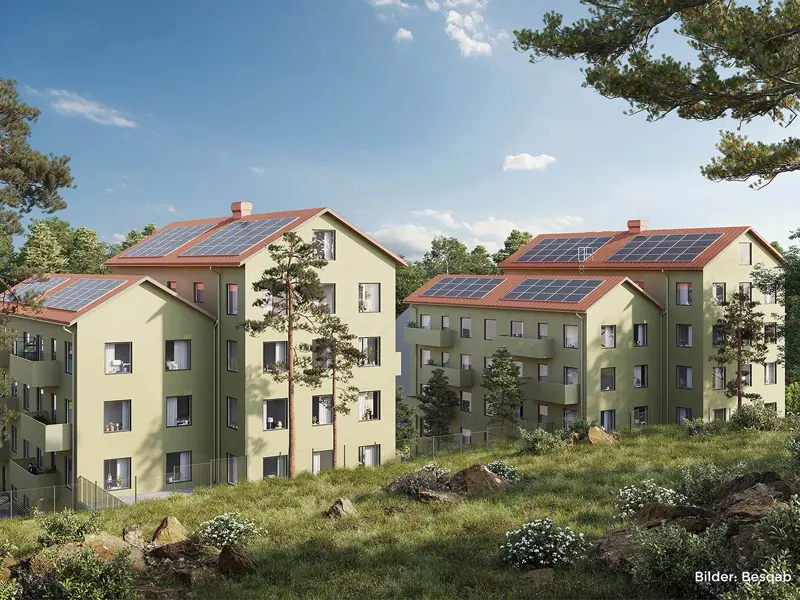 Bostadsrättsförening med solceller på taket