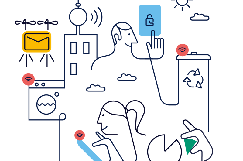 Överblick av energiförbrukning i brf. Illustration.