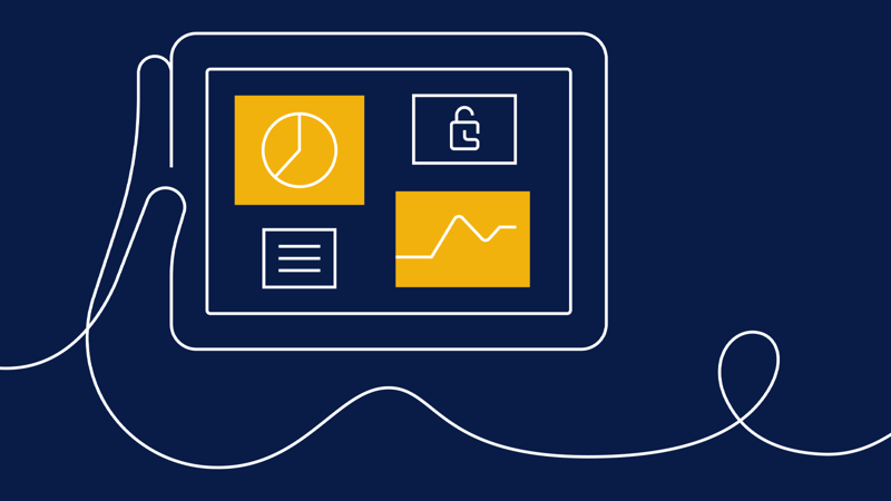 Surfplatta. Illustration.