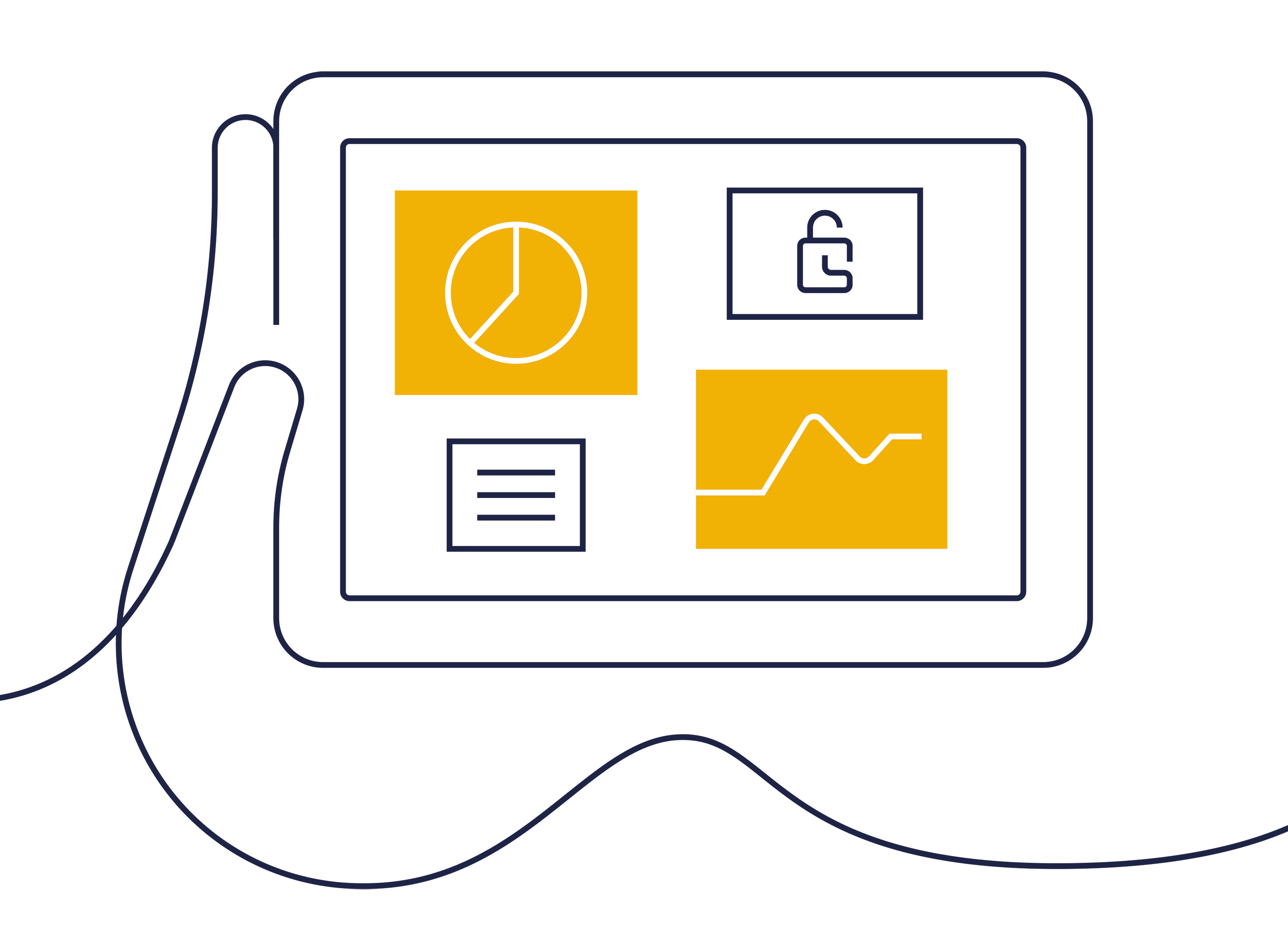 Surfplatta. Illustration.