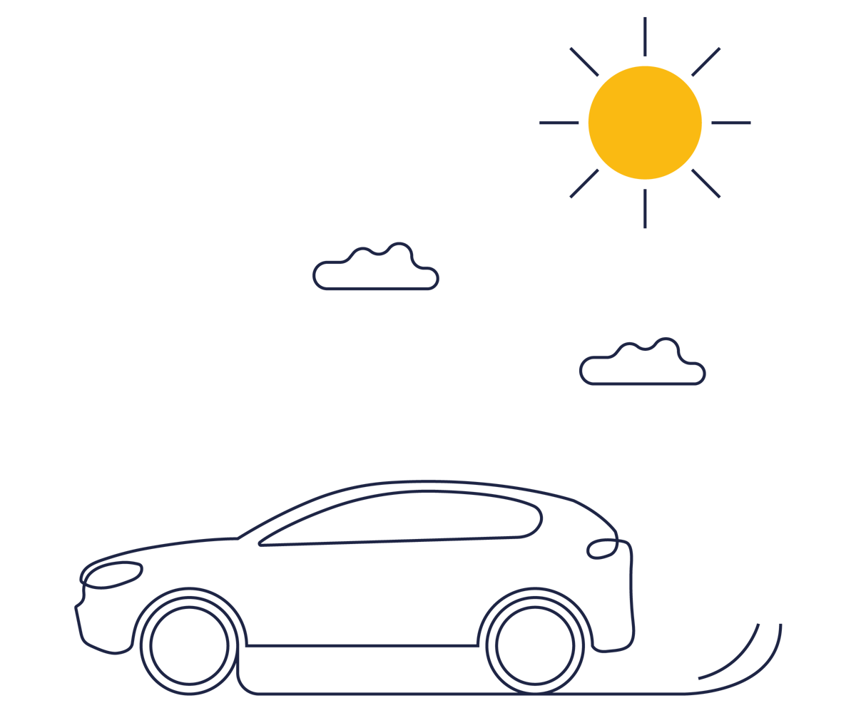 Elbil som laddas med solenergi. Illustration.