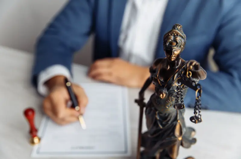 Jurist signerar avtal