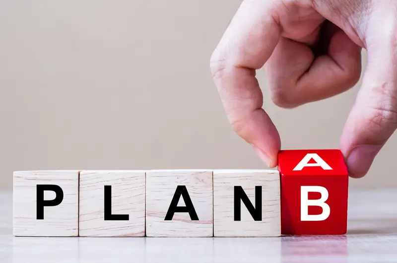 Tärningar med bokstäverna planb